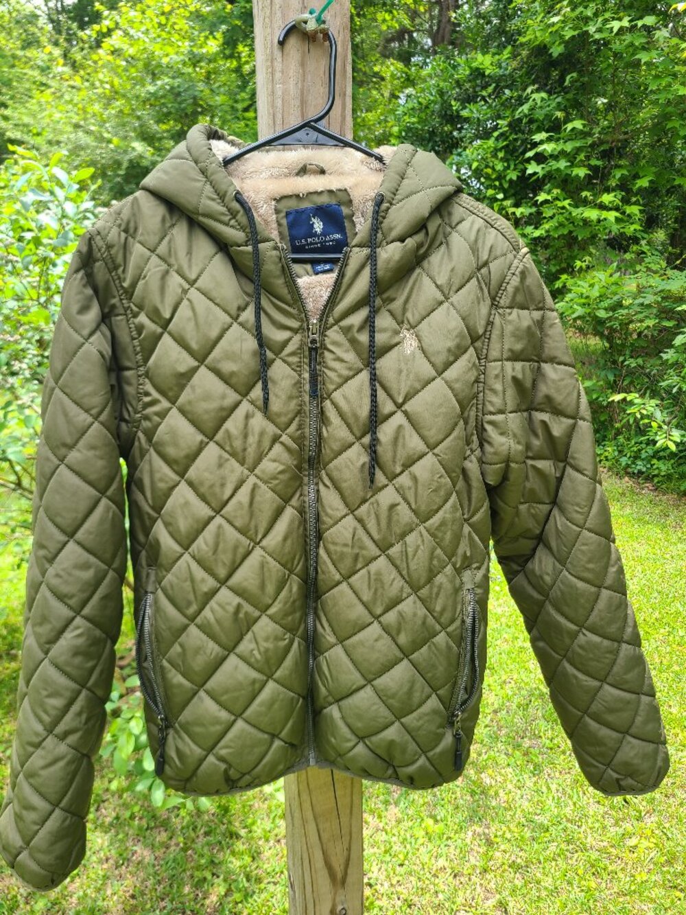 US Polo Assn. Green puffy jacket size small